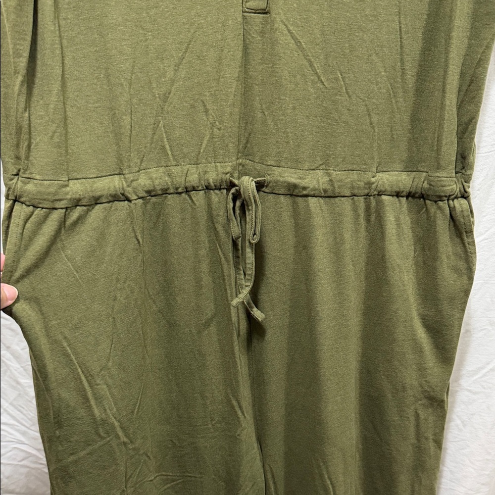 Sonoma Olive Green Cotton Blend Jumpsuit - Picture 4 of 7